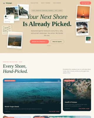 Compass — Bespoke Adventure Itinerary Landing Page Template