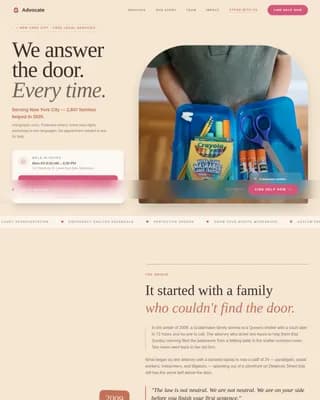 Advocate — Community Human Rights Landing Page Template