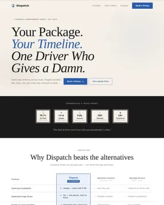Relay — Rapid Courier Logistics Landing Page Template