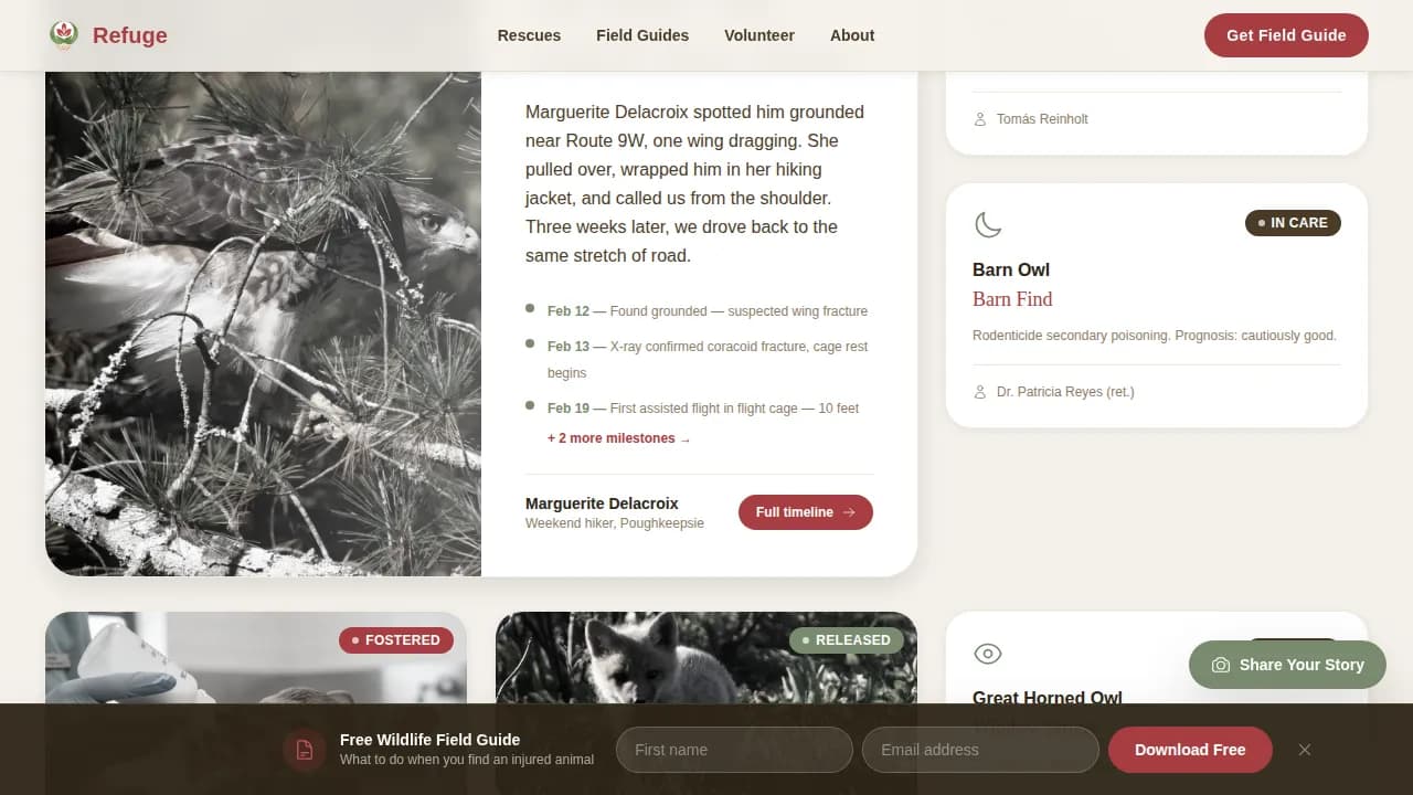 Sanctuary — Compassionate Animal Rescue Landing Page Template