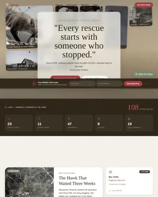 Sanctuary — Compassionate Animal Rescue Landing Page Template