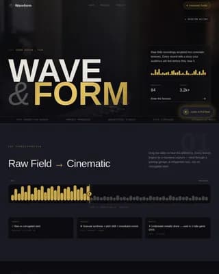 Resonance — Professional Audio Engineering Landing Page Template