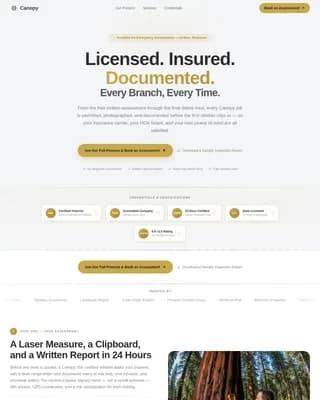 Arborist Booking Website Template