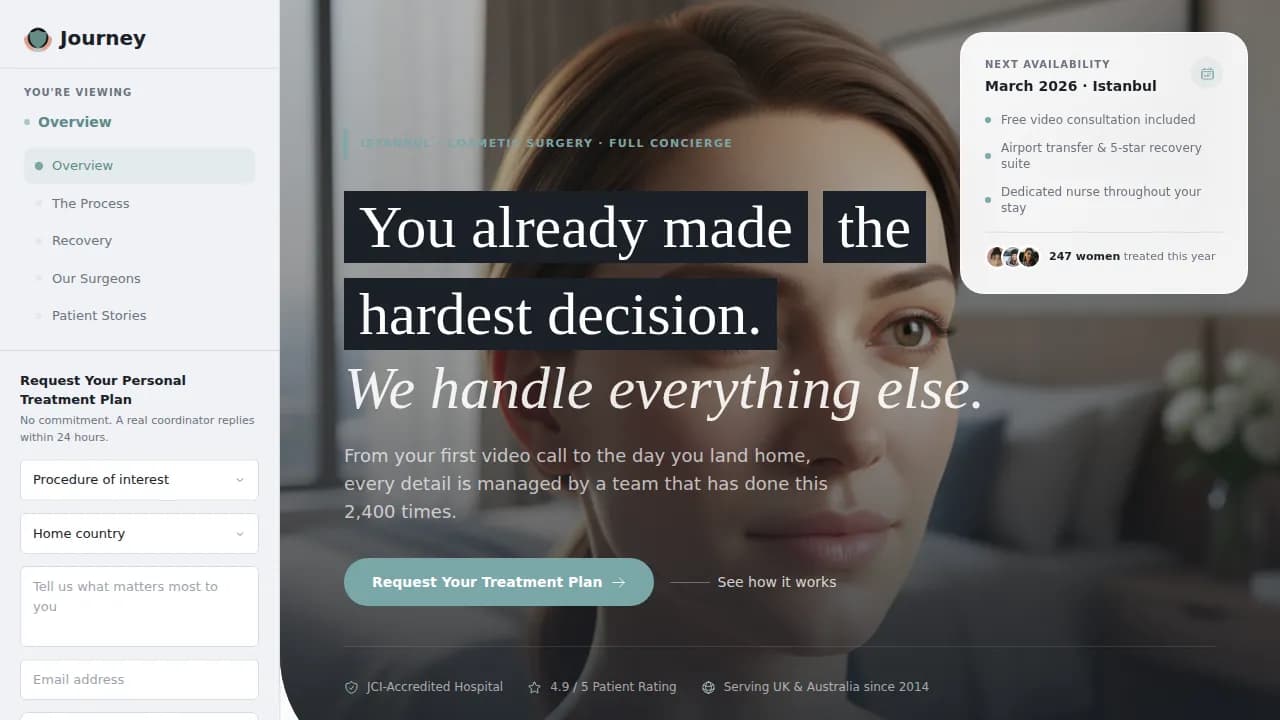 Traverse — Expert Medical Tourism Landing Page Template