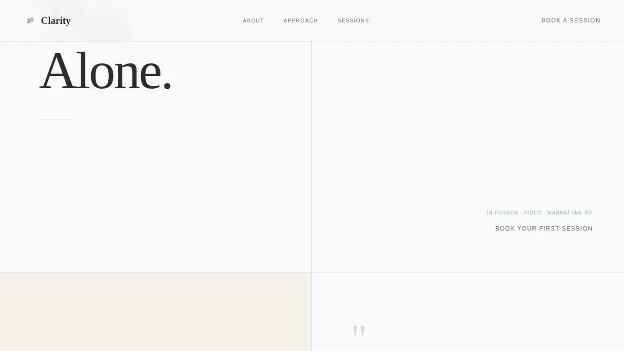 Serenity — Quiet Psychologist Booking Landing Page Template