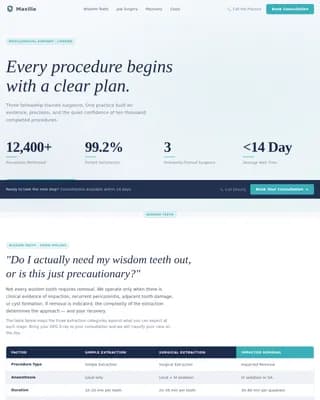 Maxillofacial Surgeon Booking Website Template