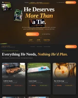 Bash — Backyard Festival Rental Services Landing Page Template