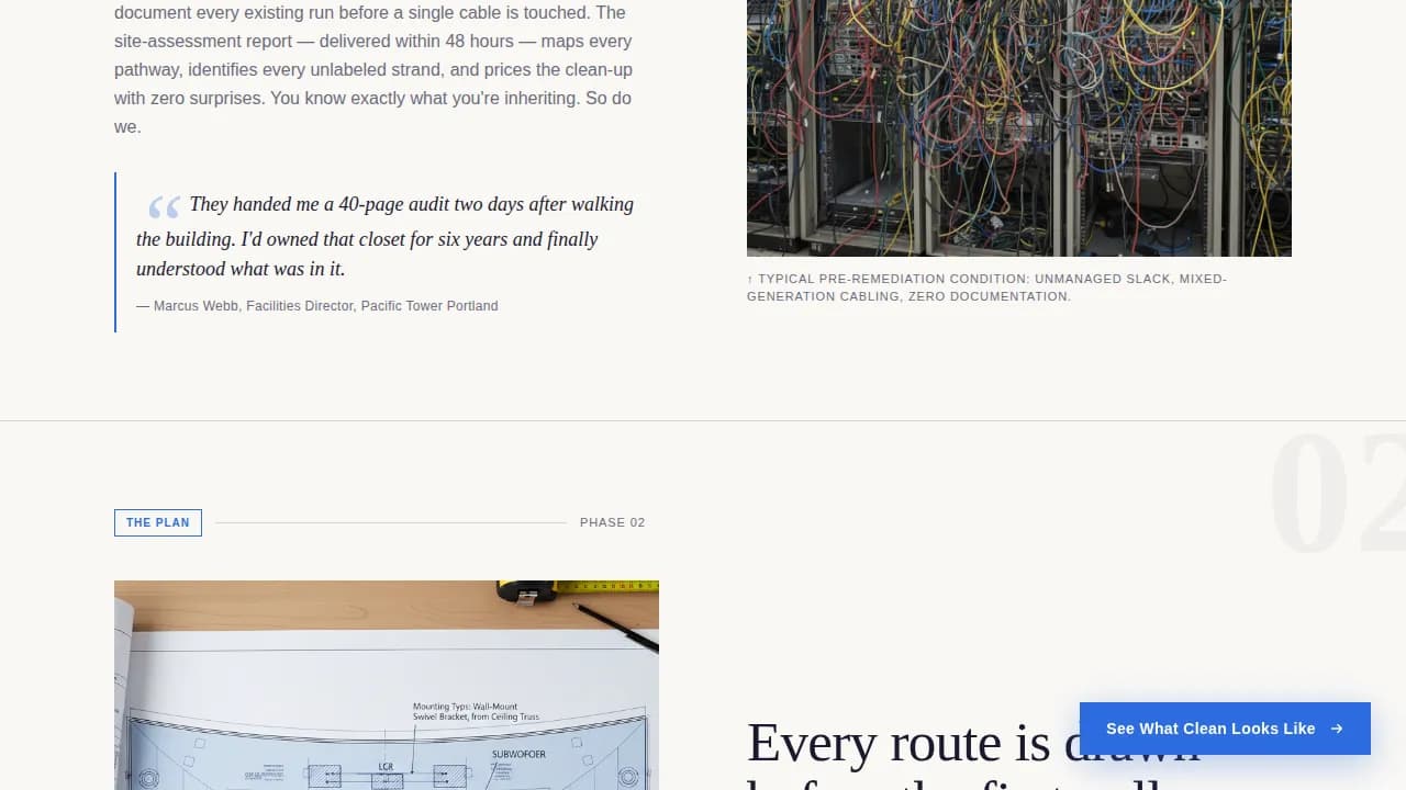 Cable Installer Portfolio Website Template