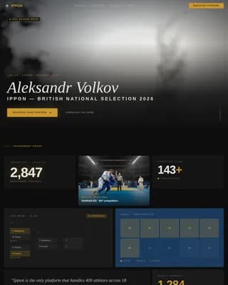 Champion — Industrial Judo Tournament Hosting Landing Page Template