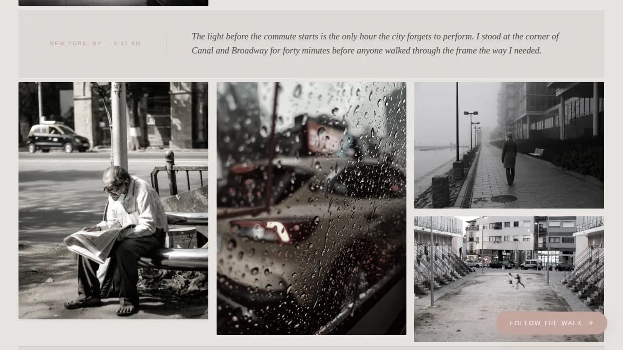 Shutter - Atelier Street Photography Landing Page Template