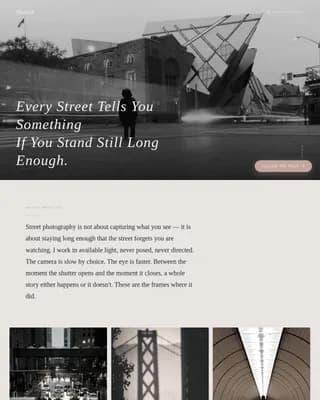 Shutter - Atelier Street Photography Landing Page Template