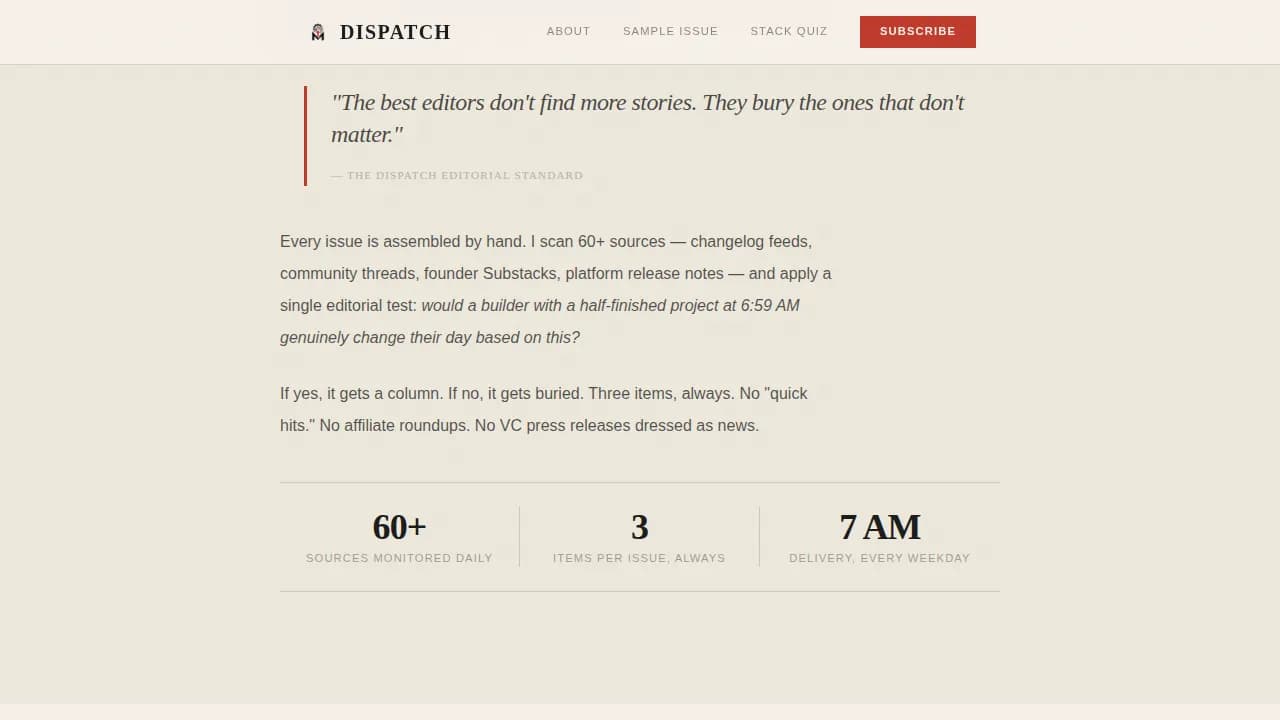 Digest — Morning No-Code Automation Landing Page Template