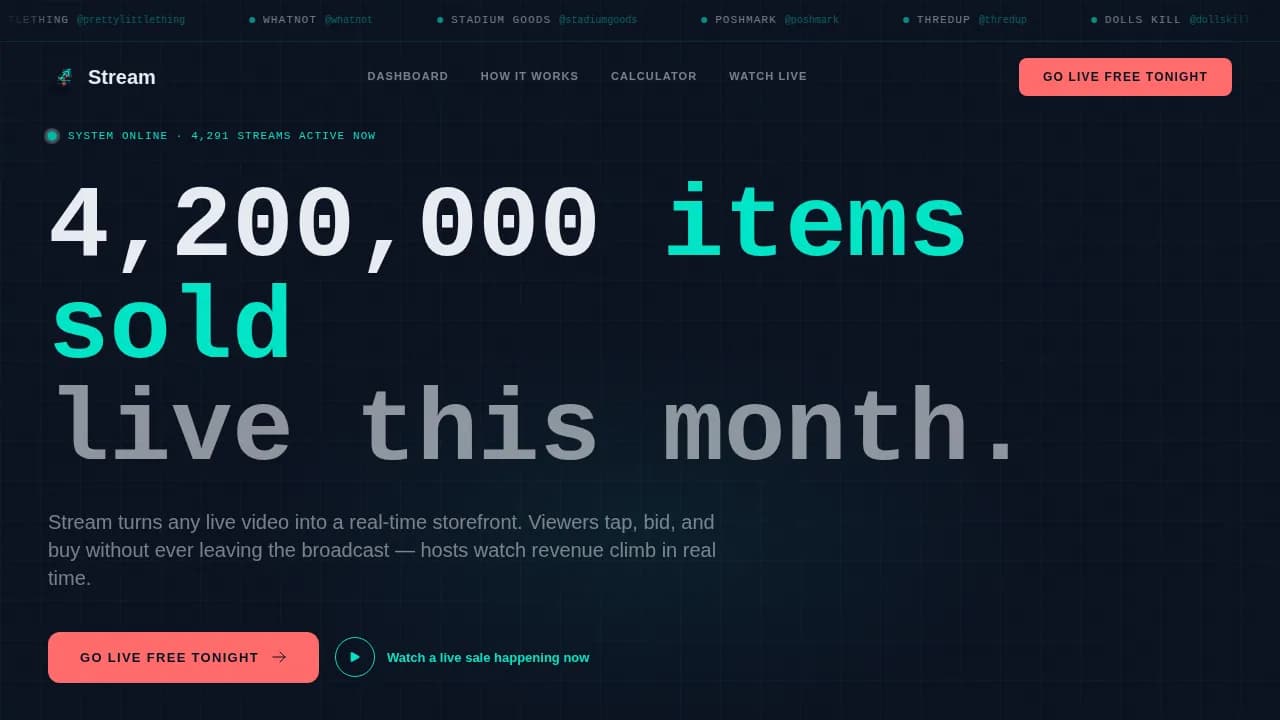 Convert — Live Retail Dashboard Landing Page Template