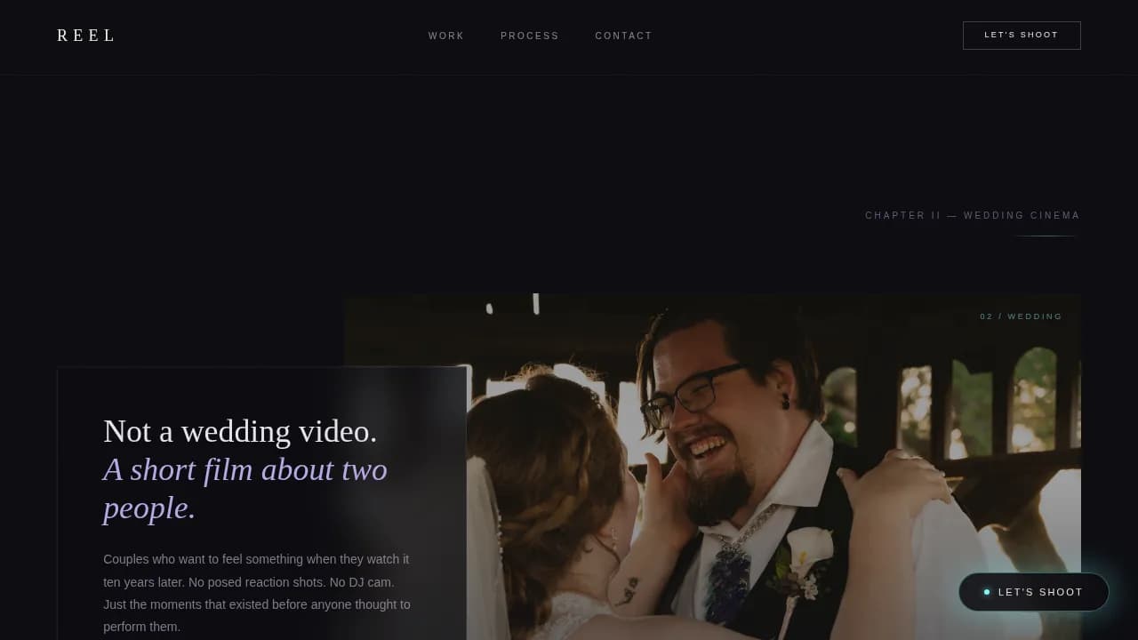 Cinema — Cinematic Videographer Atelier Portfolio Landing Page Template