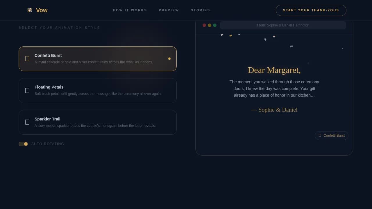Celebrate — Animated Wedding Card Landing Page Template