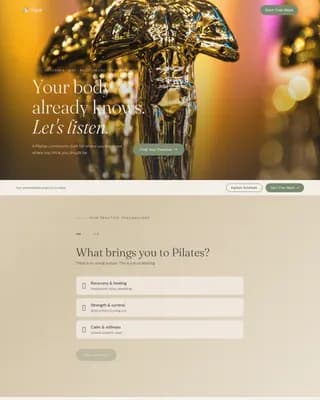 Pilates Fitness Professional Website Template