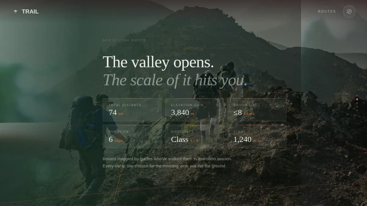 Trekking & Hiking Tour Company Website Template