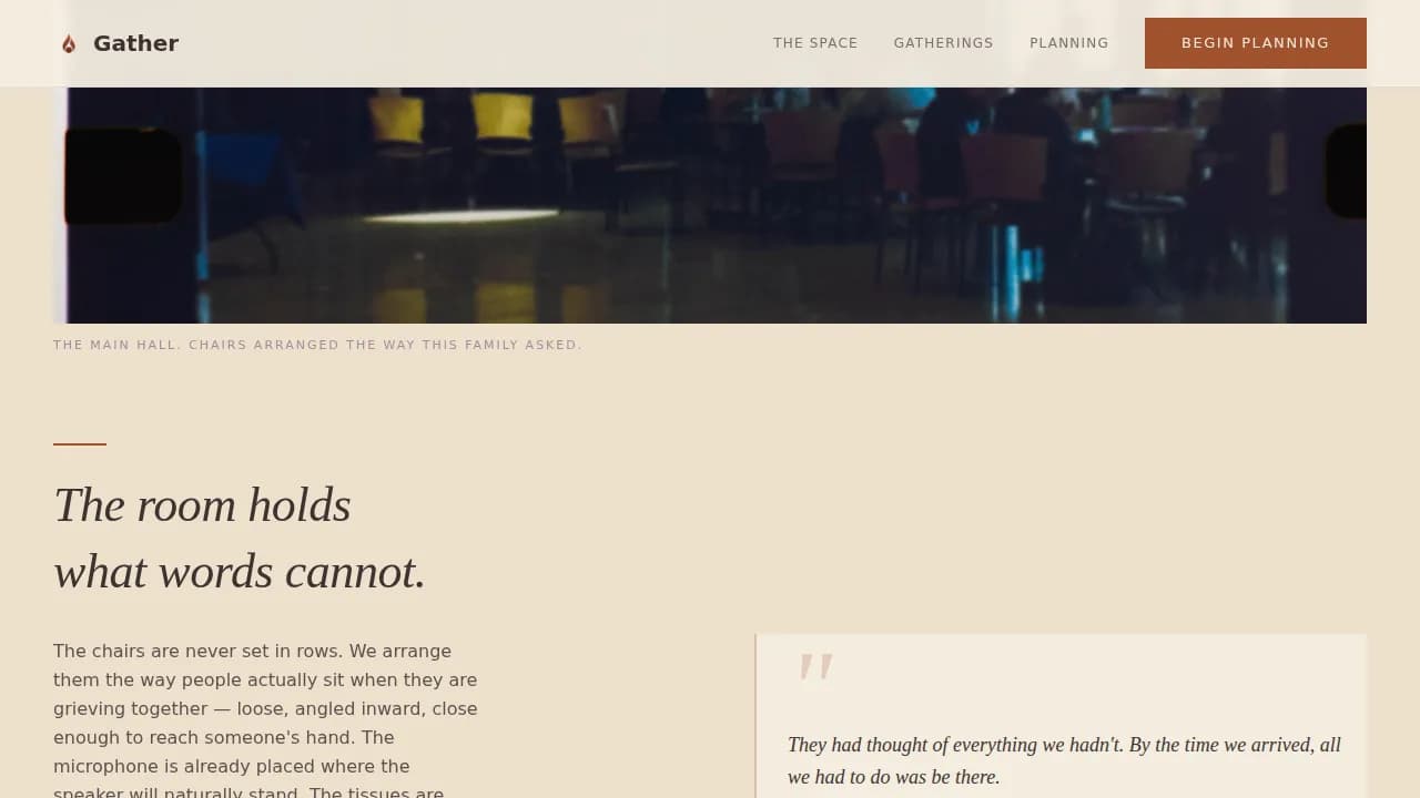 Honor — Elegant Venue Rental Landing Page Template