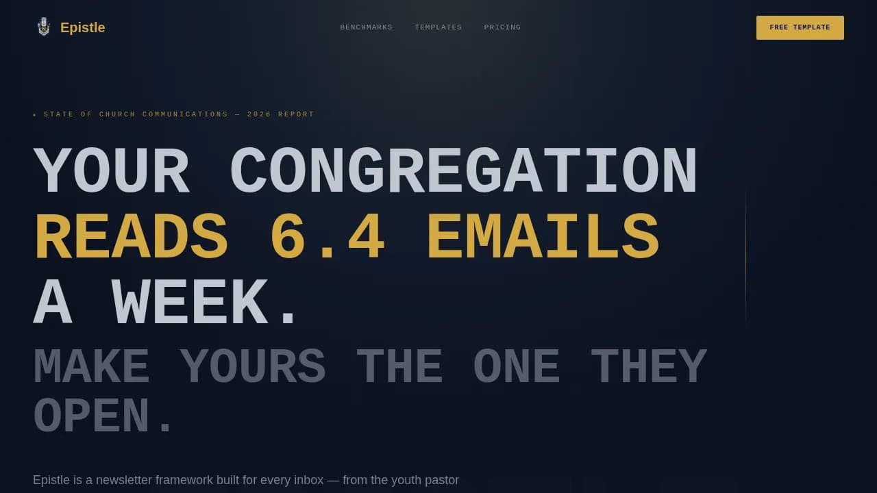 Message — Bold Ministry Newsletter Landing Page Template