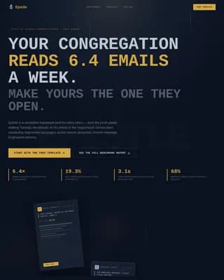 Message — Bold Ministry Newsletter Landing Page Template