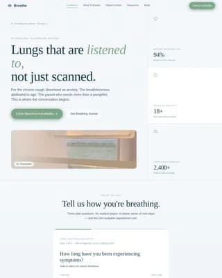 Consult — Expert Pulmonology Booking Landing Page Template