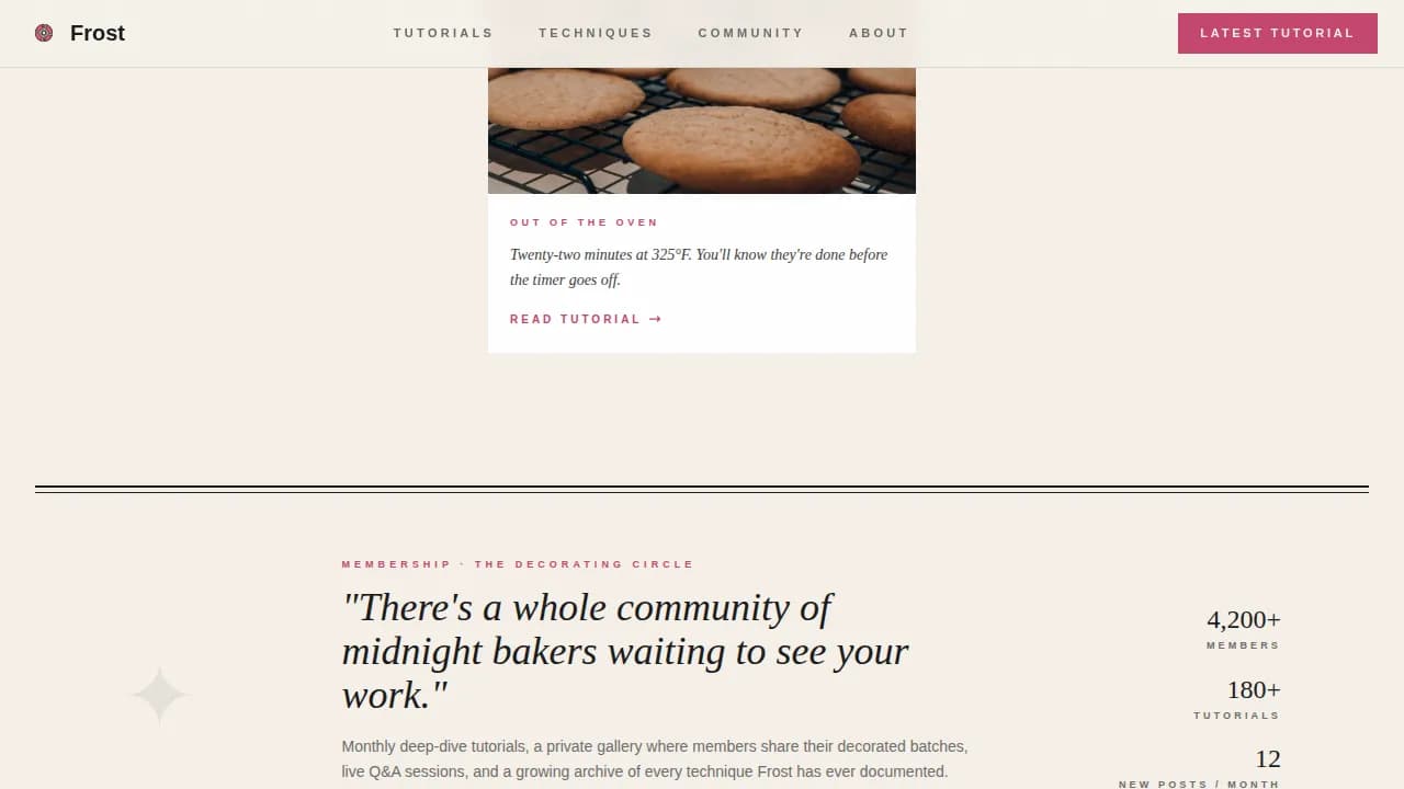 Decorate — Editorial Baking Guide Landing Page Template