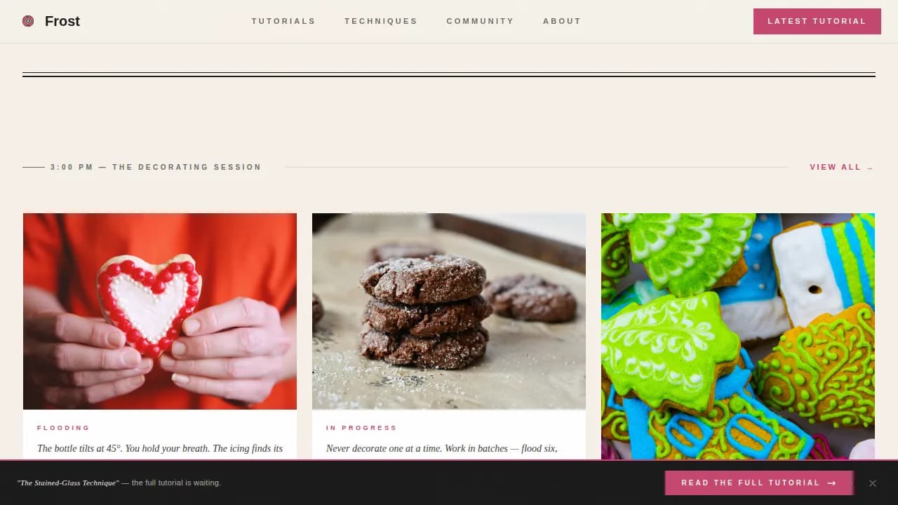Decorate — Editorial Baking Guide Landing Page Template