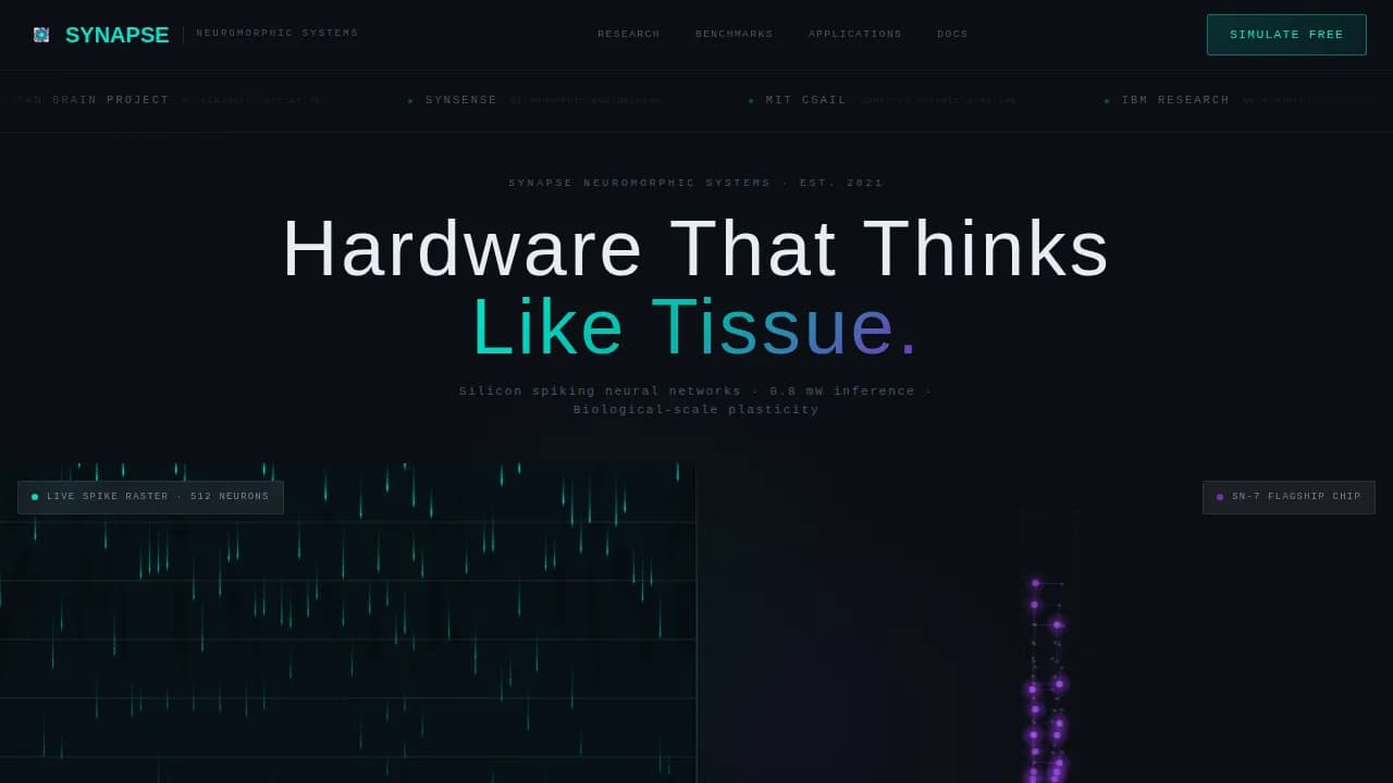 Compute — Neuromorphic Research Lab Landing Page Template