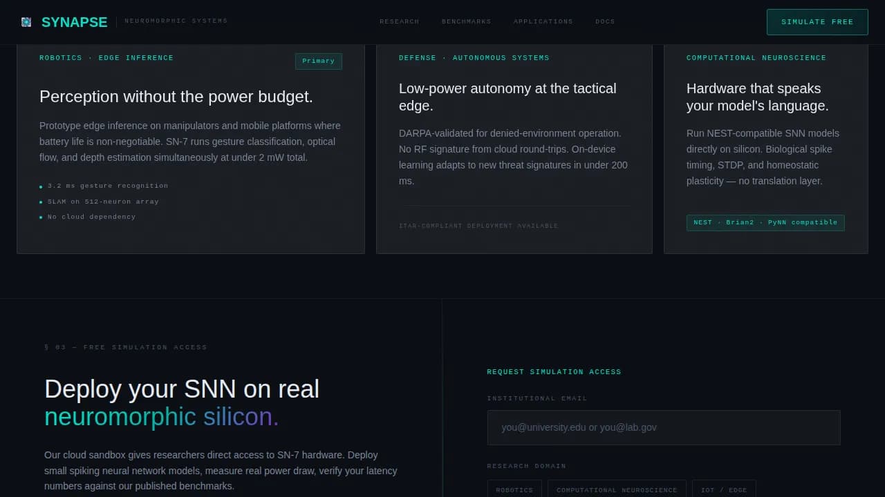 Compute — Neuromorphic Research Lab Landing Page Template
