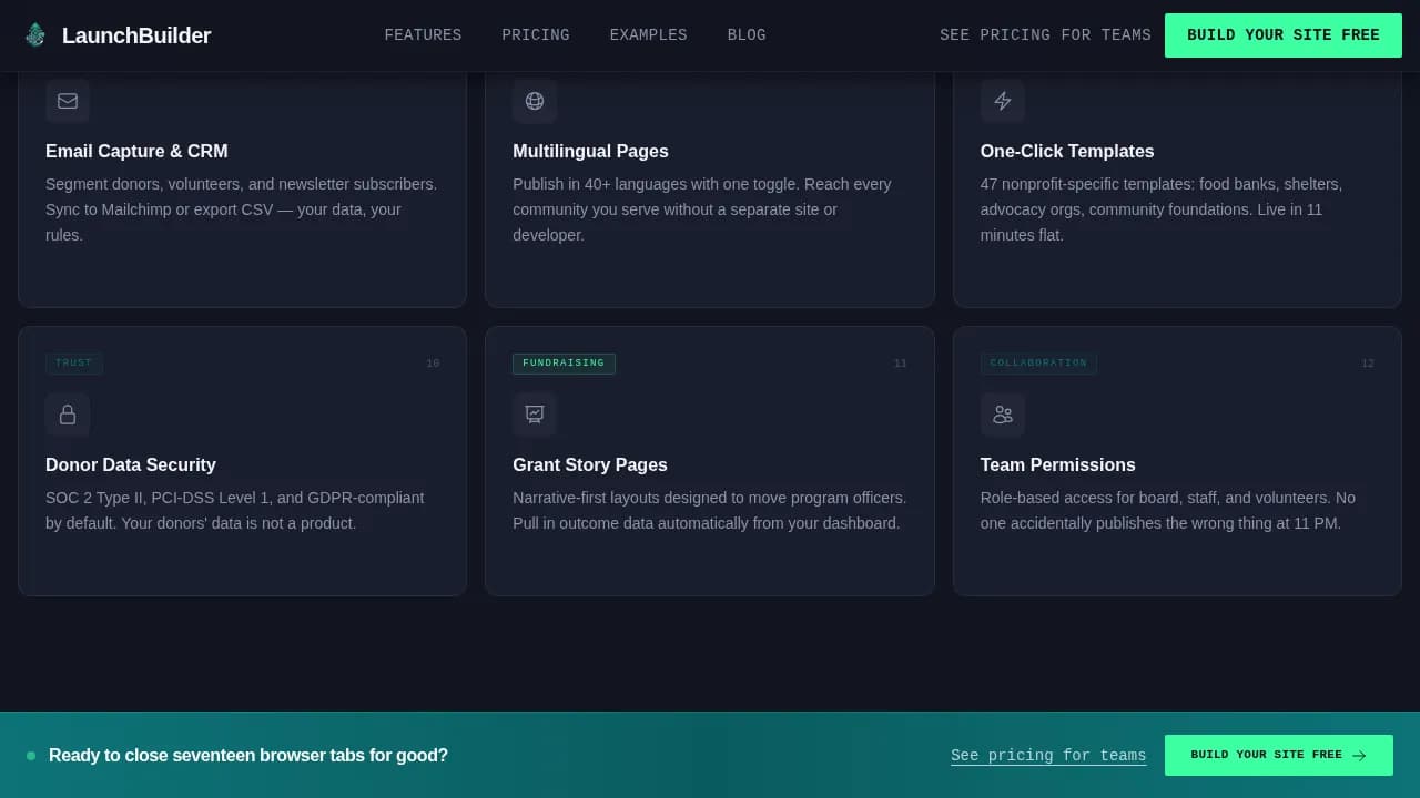 Mission — Build Relentless Websites Landing Page Template