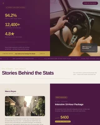 Drivers — Executive Driving School Landing Page Template