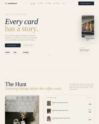 Memorabilia — Expert Sports Collecting Landing Page Template