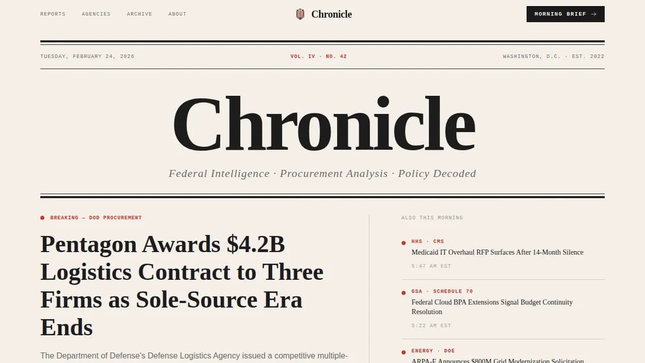 Archive — Authoritative Intelligence Briefing Landing Page Template