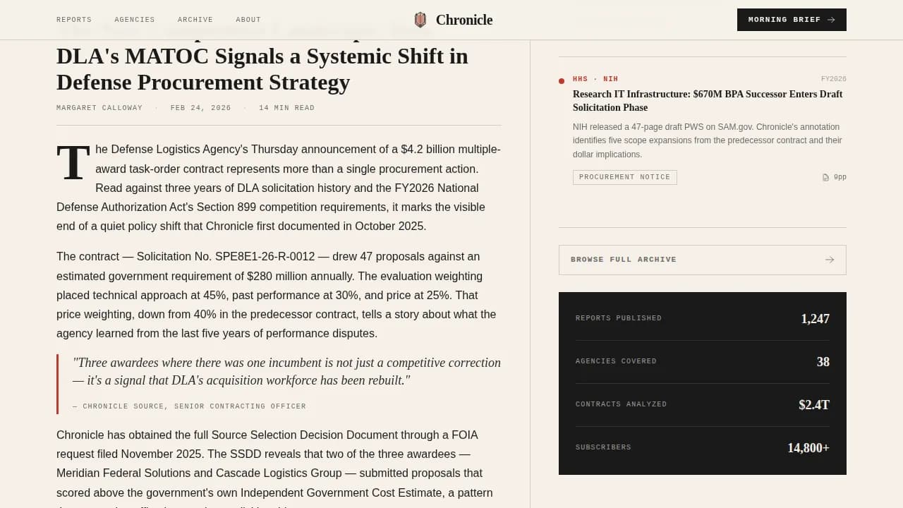 Archive — Authoritative Intelligence Briefing Landing Page Template