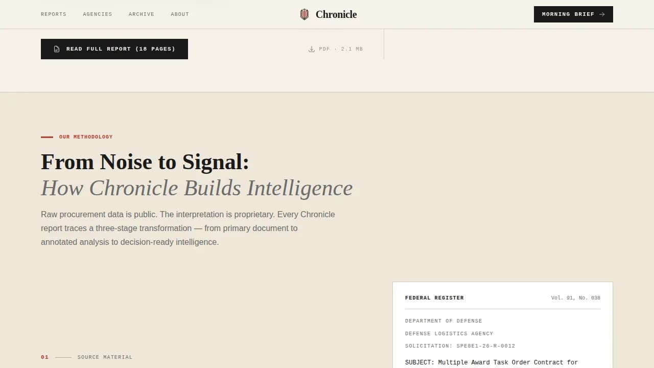 Archive — Authoritative Intelligence Briefing Landing Page Template