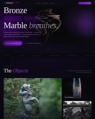 Artisan — Contemporary Fine Art Gallery Landing Page Template