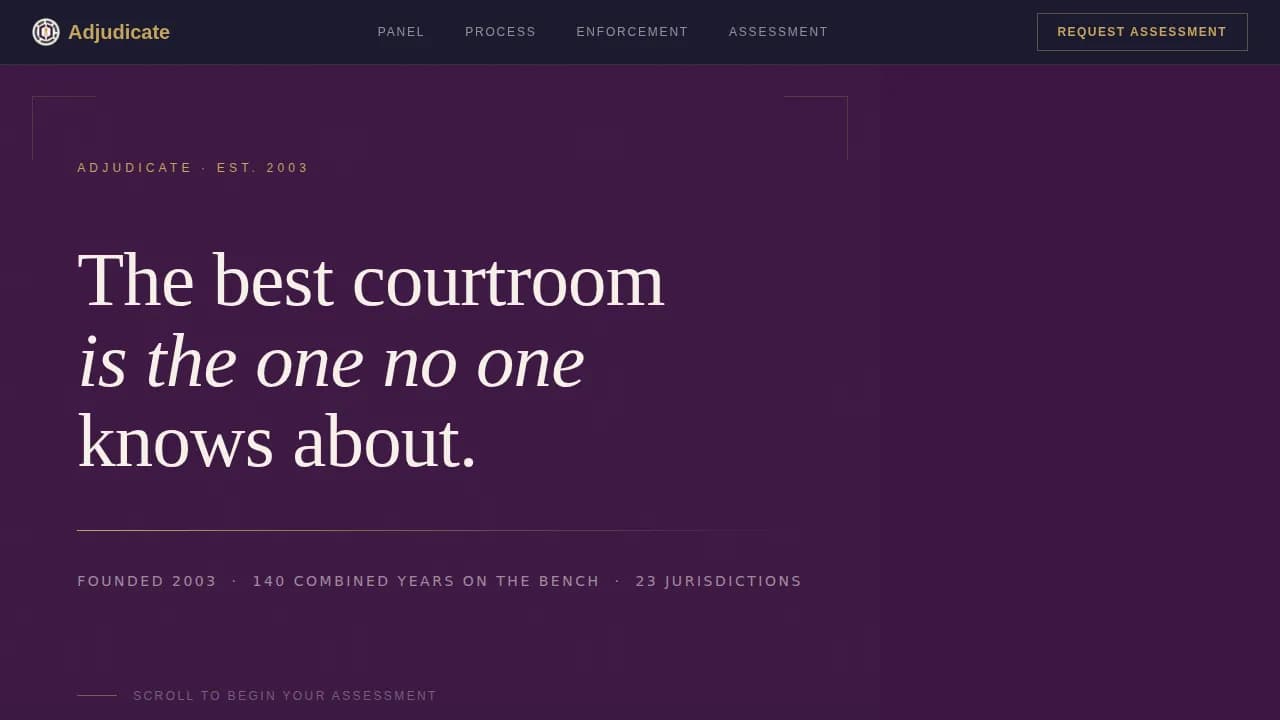 Mediate — Expert Dispute Resolution Landing Page Template