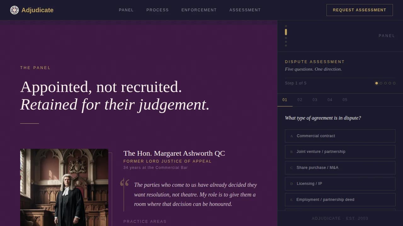 Mediate — Expert Dispute Resolution Landing Page Template