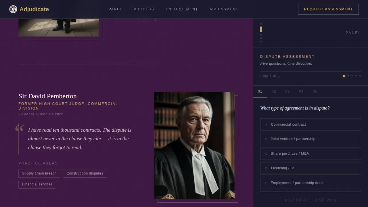 Mediate — Expert Dispute Resolution Landing Page Template