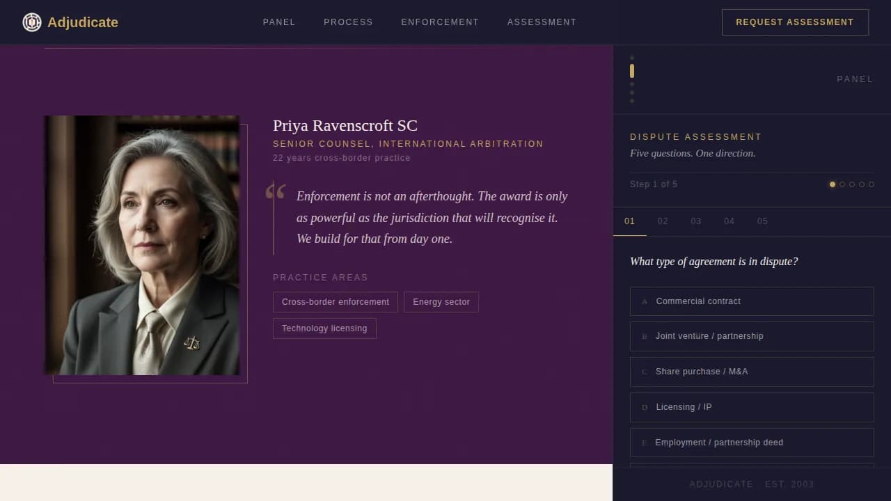 Mediate — Expert Dispute Resolution Landing Page Template