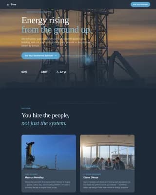 Bore — Geothermal Installer Landing Page Template