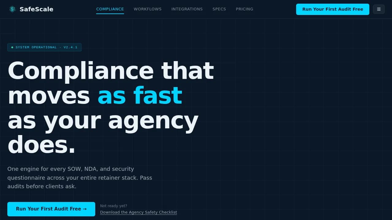Certify — Advanced Regulatory Governance Landing Page Template
