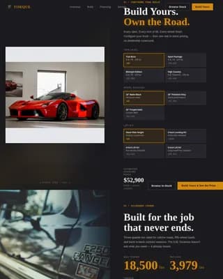 Torque - Immersive Truck Dealership Landing Page Template