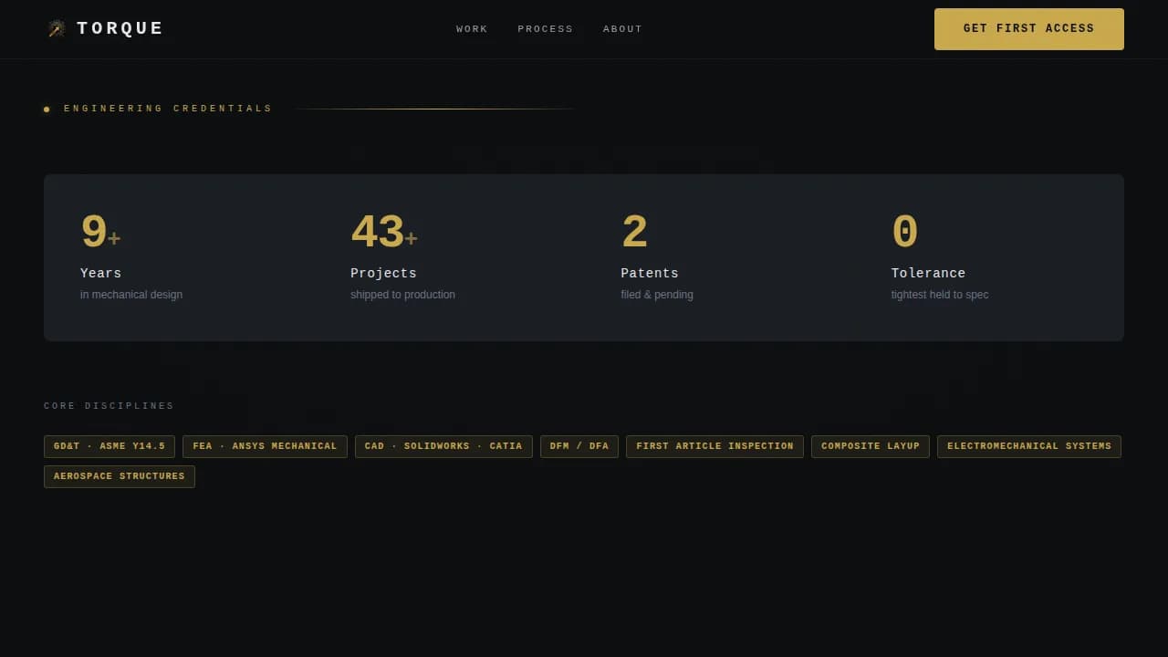 Mechanical Engineer Profile Pre-Launch Website Template