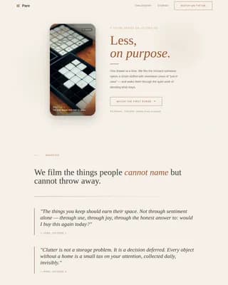 Simplify — Intentional Minimalist Living Landing Page Template