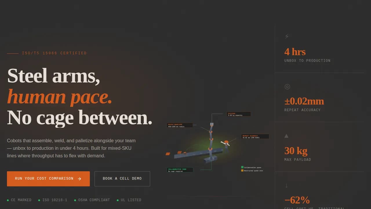 Automate — Advanced Robot Engineering Landing Page Template