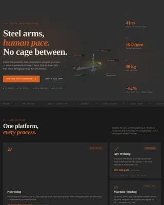 Automate — Advanced Robot Engineering Landing Page Template