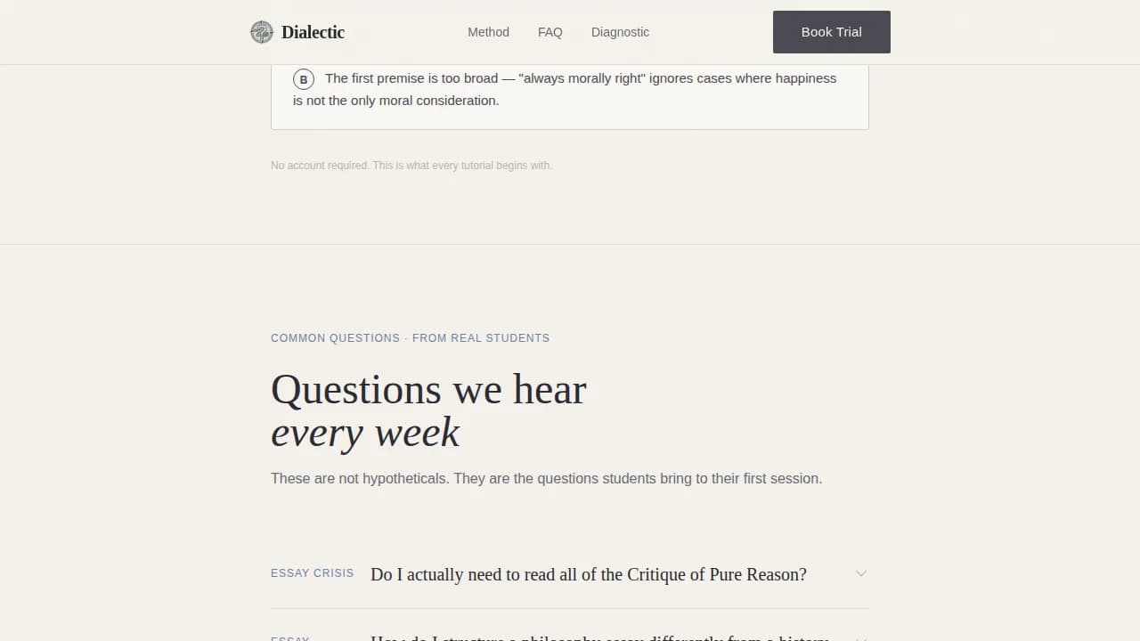 Socratic — Master Philosophy Tutoring Landing Page Template
