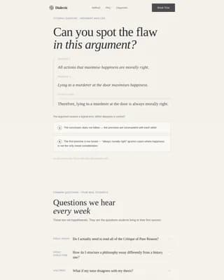 Socratic — Master Philosophy Tutoring Landing Page Template