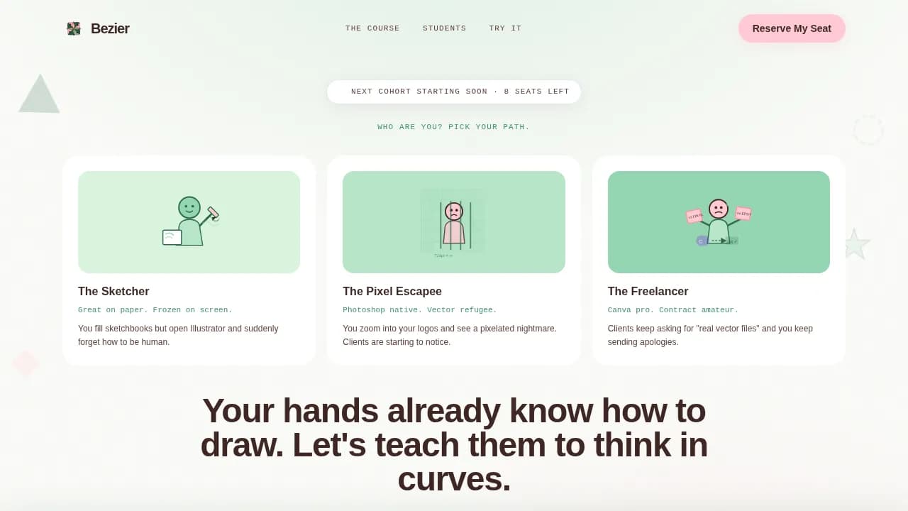 Sketch — Expert Vector Design Landing Page Template